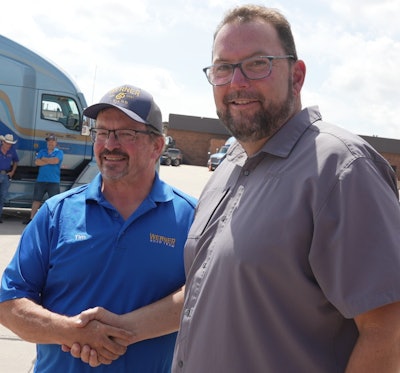 Tim Dean and Werner’s Chairman, President and CEO, Derek Leathers