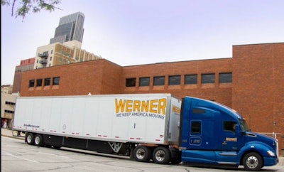 Werner Enterprises truck and trailer