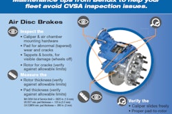 Graphic of air disc brake maintenanace