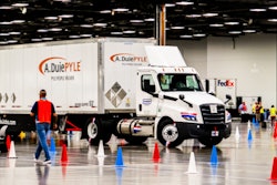 Tractor-trailer at driving competition