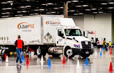 Tractor-trailer at driving competition