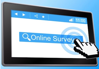 'Online Survey' on computer screen