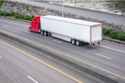 Tractor-trailer on highway
