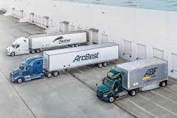 3 tractor-trailers at loading docks