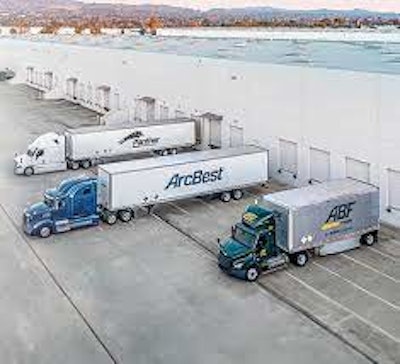 3 tractor-trailers at loading docks