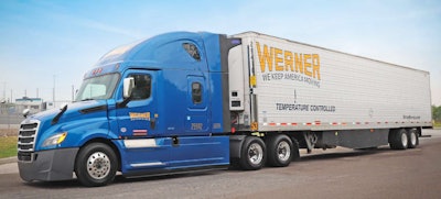 Werner Enterprises truck and trailer
