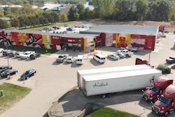 Hirschbach tractor-trailers at terminal