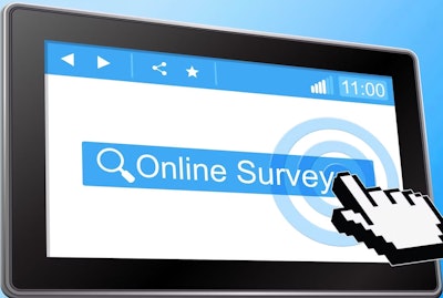 'Online Survey' on computer screen