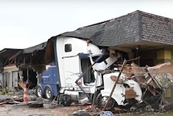 Truck crashed into c hurch building