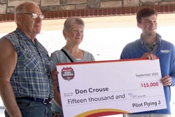 Don Crouse receives $15,000 grand prize in Pilot' Flying J's Road Warrior contest