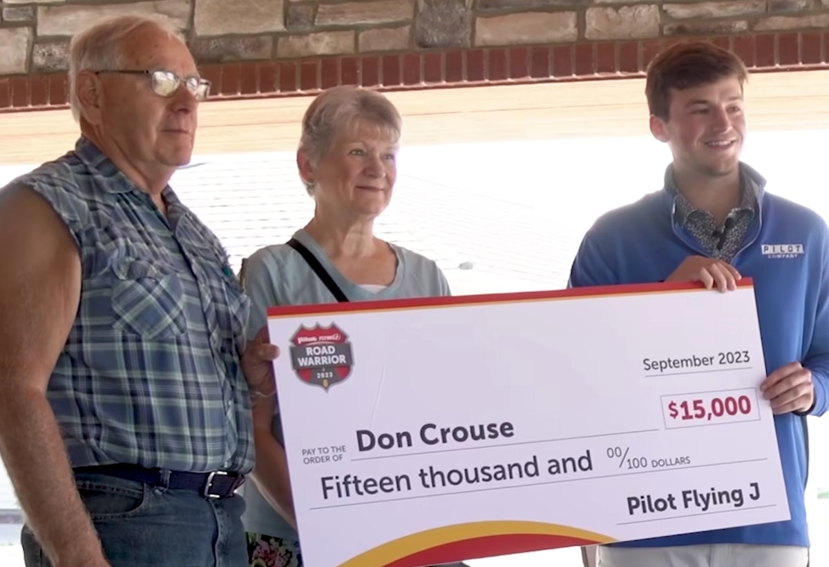 Driver for Indiana grain company wins Pilot’s Road Warrior grand prize