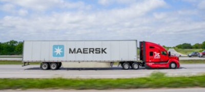 Maersk tractor-trailer on highway