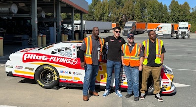 Schneider drivers with the Pilot Flying J #18 NASCAR car