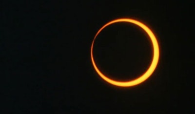 Annual solar eclipse 'ring of fire'