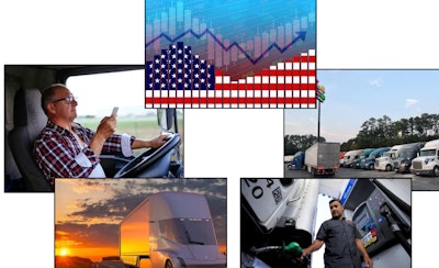 Collage of trucking issues