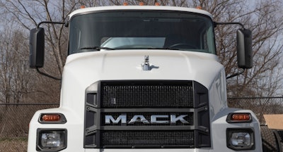 Front of Mack truck