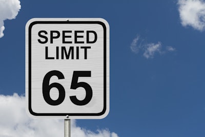 65 mph sign