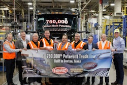 750,000th Peterbilt built at the company's Denton, Texas plat