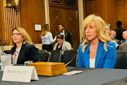 Iowa Motor Truck Association President Brenda Neville at Senate subcommittee hearing