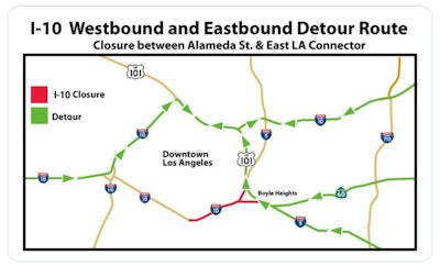 I-10 detour map