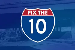 'Fix The 10' on highway sign