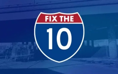 'Fix The 10' on highway sign