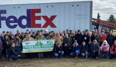 FedEx Trees for Troops gathering