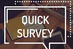 'Quick survey' in white on brown background
