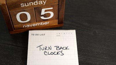 Reminder not to turn back cloks on Sunday, November 5
