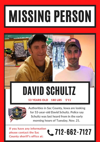 David SchultzMissing Person poster