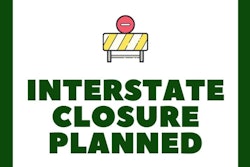 Interstate Closure Planned sign