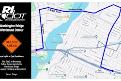 Map of I-95 detour in Rhode Island