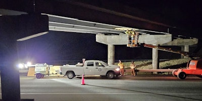 Bridge work at night