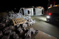 Ice cream spilled in tractor-trailer accident