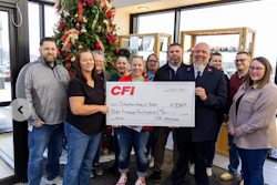 CFI employees present check to Salvation Army