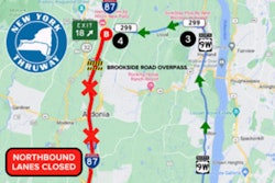 NYS Thruway detour map