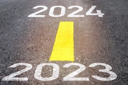 2023 and 2024 painted on highway
