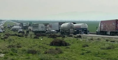 Aftermath of I-5 pileup