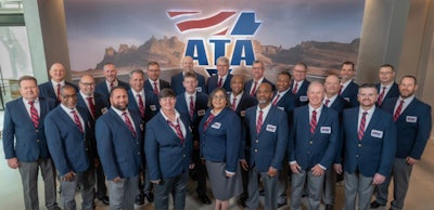 New America's Road Team Captains in front of ATA logo