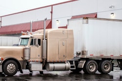 Tractor-trailer at loading dock