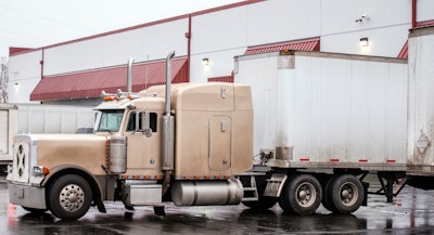 Tractor-trailer at loading dock