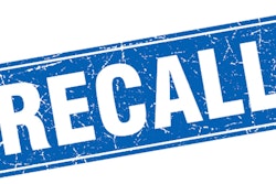 'Recall' in white letters on blue background