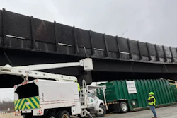 Ohio DOT inspecting tanker truck crash and fire scene
