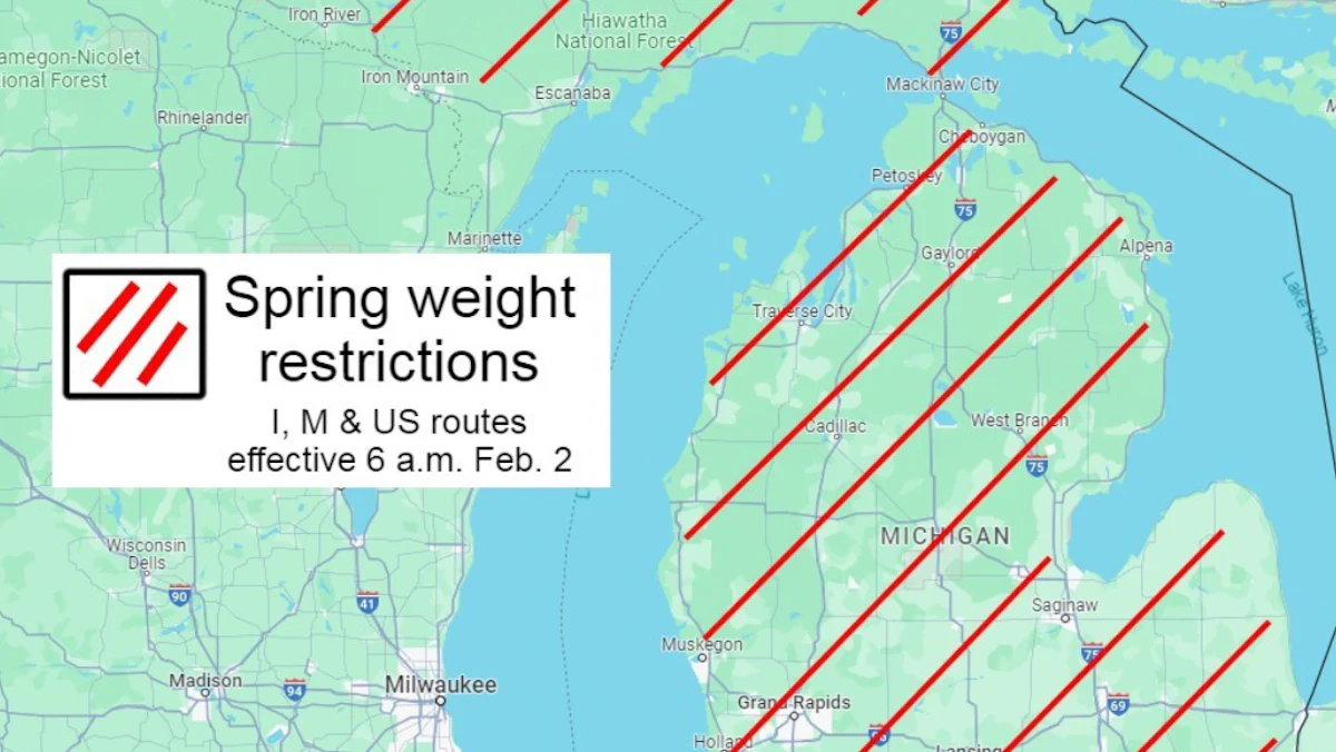Michigan institutes annual spring weight restrictions Friday, Feb 2