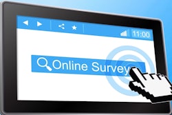 Animated finger points to 'Online Survey' on computer screen
