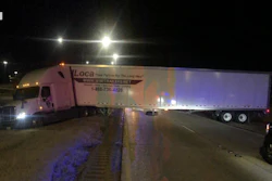 Tractor-trailer blocking I-20
