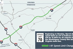 Tennessee DOT map of I-81