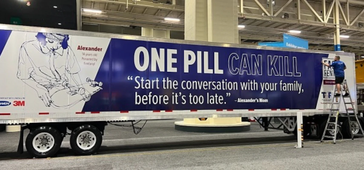 Trucking foundation mounts fentanyl awareness campaign with wraps