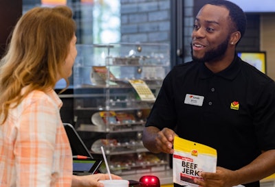 Love's employee at checkout