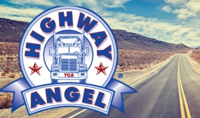 Highway Angels logo with highway in the background
